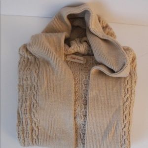 Simply Couture shawl collar cable hoodie sweater